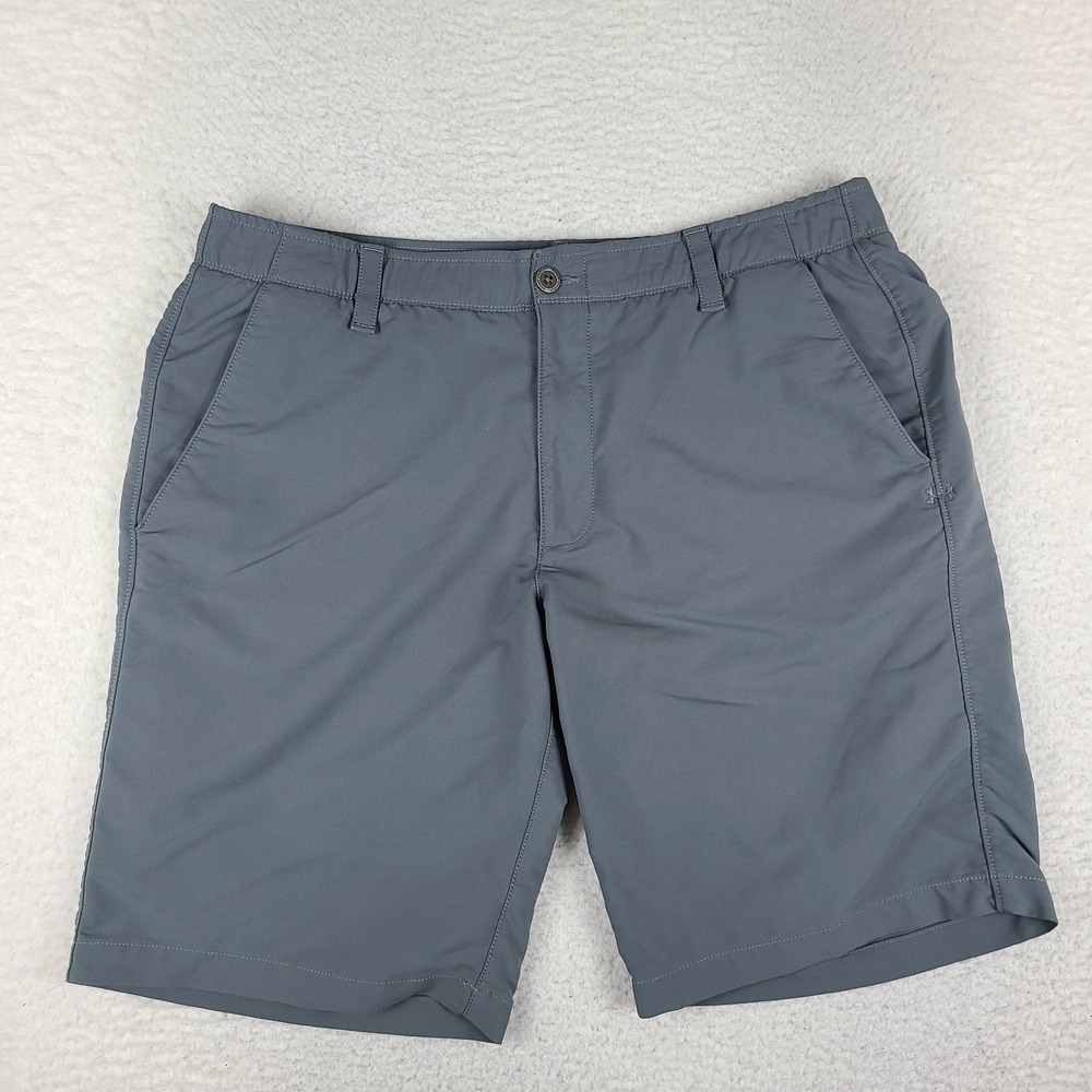Under Armour Shorts Mens 38 Gray 11" Inseam Hybrid Chino Loose Heatgear Golf